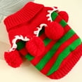 thumbnail image 6 of Pet Clothes, Christmas Winter Warm Striped Knit Sweater Pet Costume for Dog Cat 1PC, 6 of 8