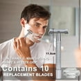 thumbnail image 3 of LEPONIX Men's Shaving Kit with Safety Razor, Sandalwood Cream, Aftershave Balm, Brush, Bowl & Apron Bib, 3 of 8