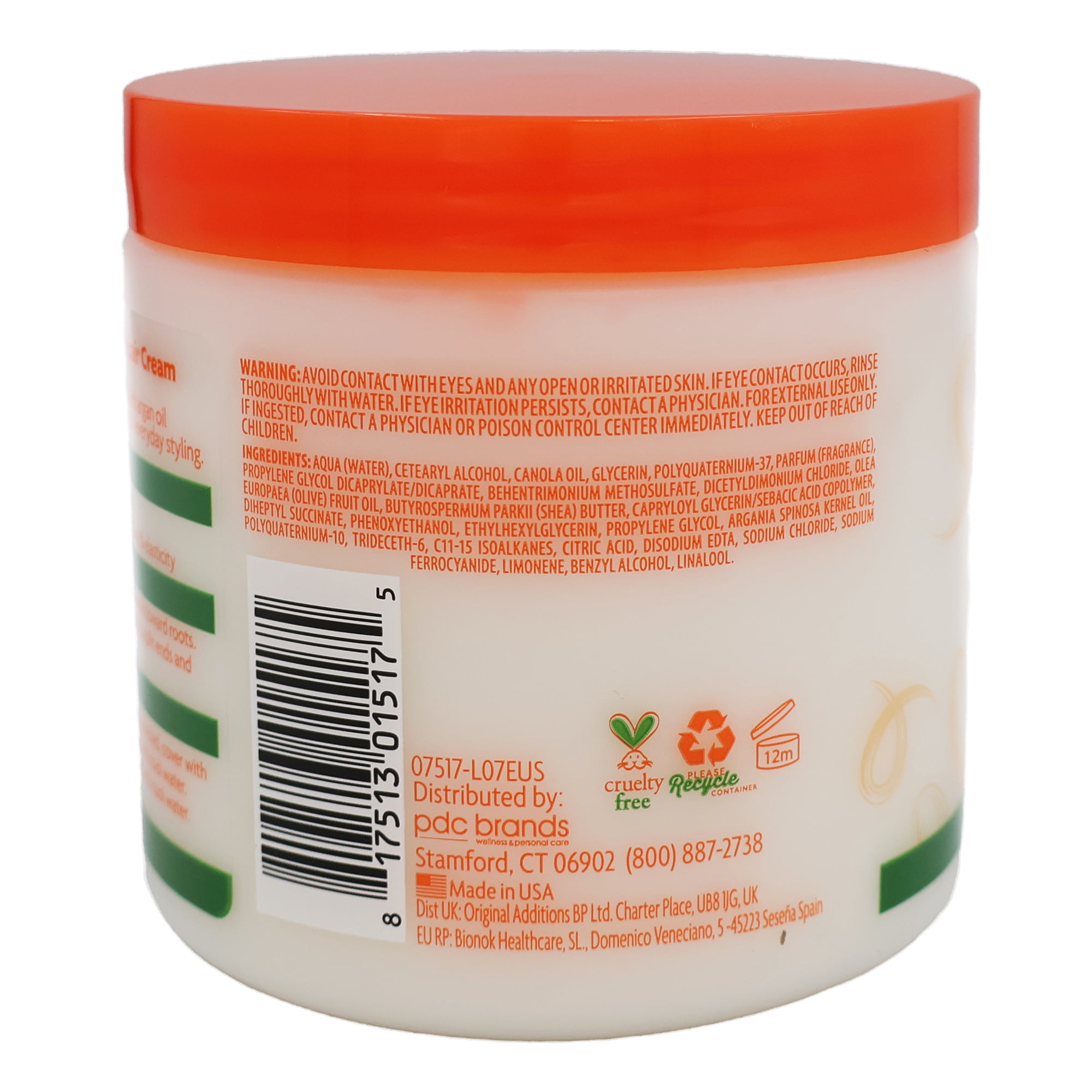 Cantu Argan Oil Leave In Conditioning Repair Cream, 16 Oz., Pack of 4