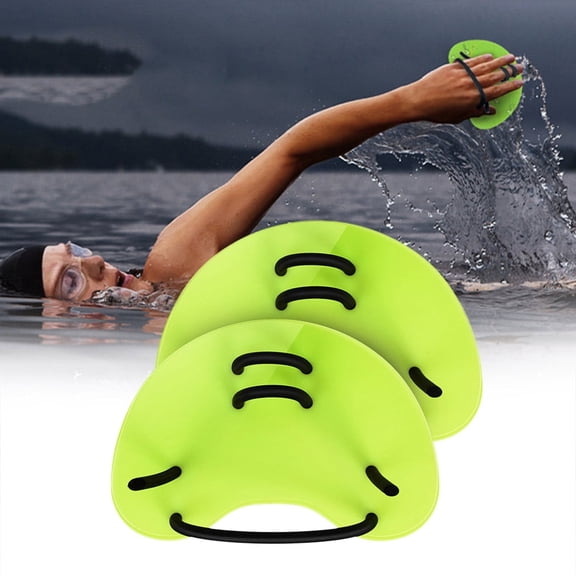 Swimming Paddles, Children'S And Adults' Swimming Paddles Waterproof Swimming Equipment, Suitable For Swimming Training(Green)