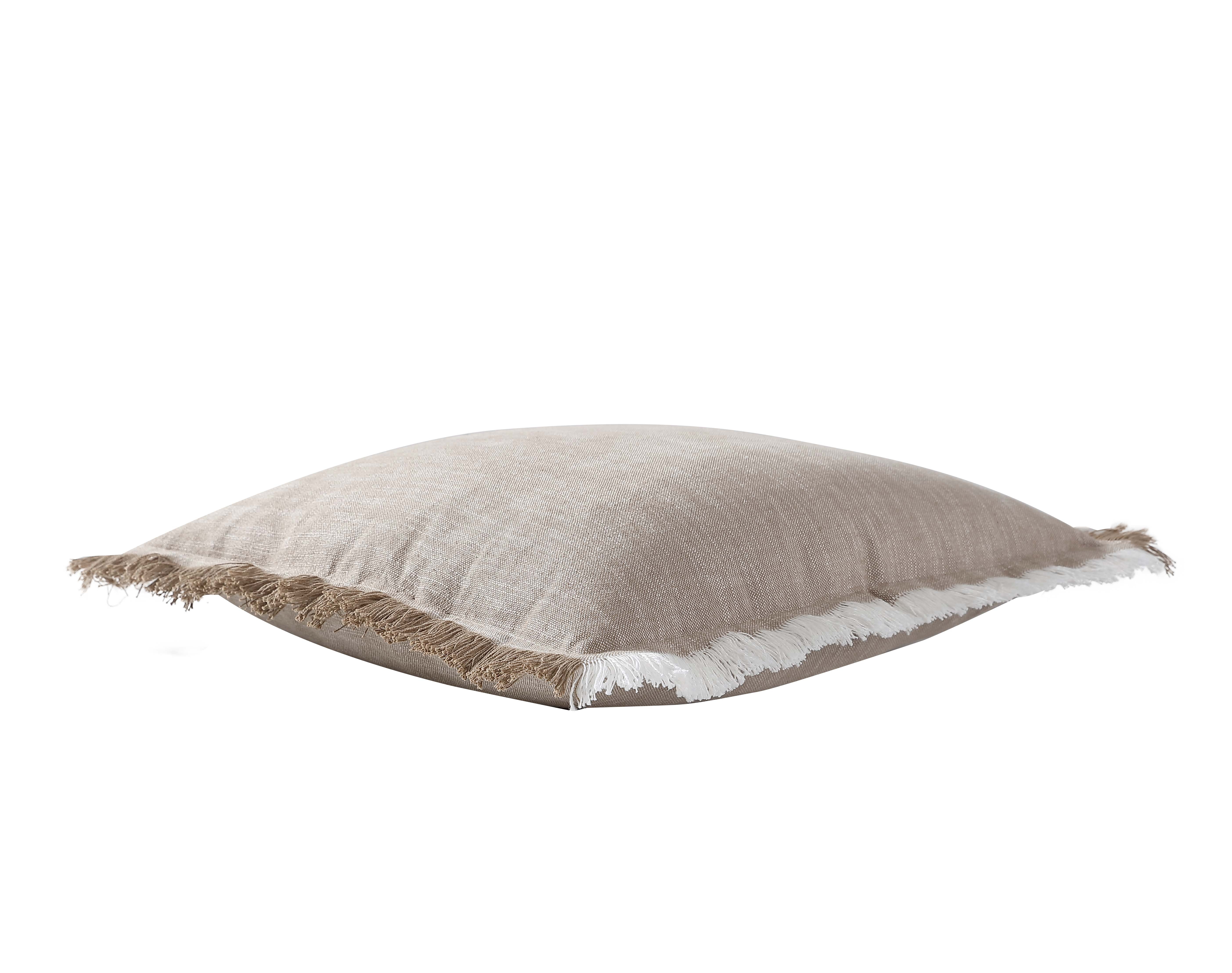 Better Homes & Gardens, Linen Throw Pillows, Square, 20" x 20", Brown, 2 Pack