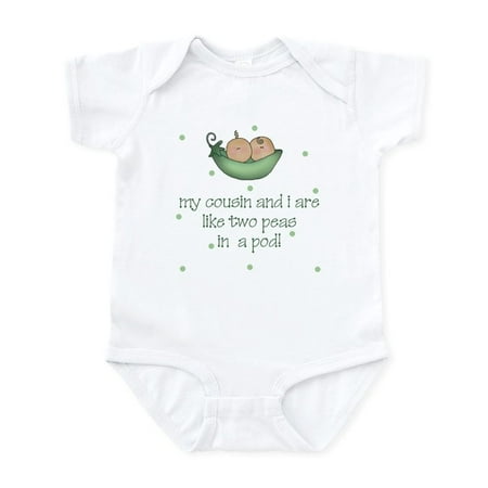 

CafePress - Cousins Two Peas In A Pod Baby Infant Bodysuit - Baby Light Bodysuit Size Newborn - 24 Months