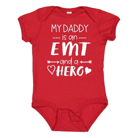 

Inktastic My Daddy is an EMT and a Hero Gift Baby Boy or Baby Girl Bodysuit