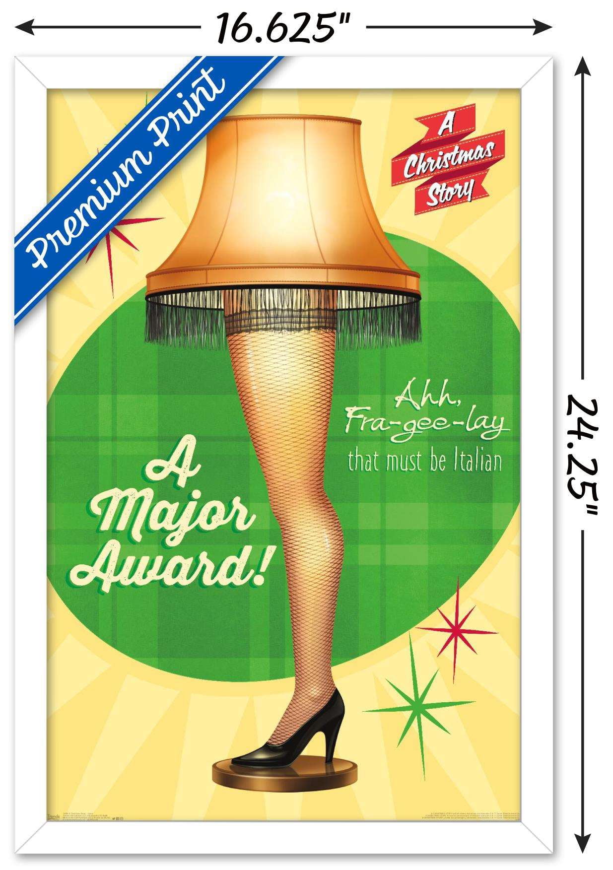 A Christmas Story - Lamp Wall Poster, 14.725" x 22.375", Framed