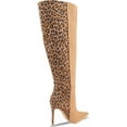 thumbnail image 4 of Women's Animal Print Knee High Boots Pointed Toe Stiletto Heel Tall Boot, 4 of 5