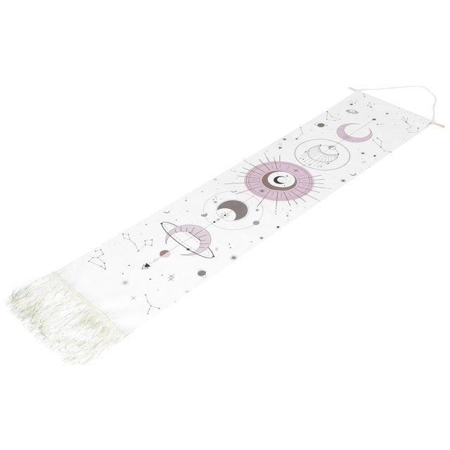 Hanging Tapestry, Handicrafts Tapestry, Linen Multi-Purpose Moon Phase Cycle Long Service Life Durable For Home Bedroom White