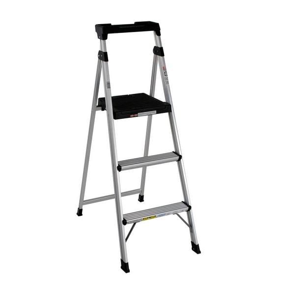 COSCO 3-Step 5' Lite Solutions Folding Step Stool (Black)