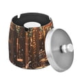 thumbnail image 2 of Cozy Cafe Tower Lake Ashtray with Lid Cigarette Ashtray Stainless Steel Ash Tray Ash Holder for Home Outdoor, 2 of 7