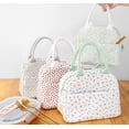 thumbnail image 7 of Dintonin Corduroy Lunch Bag for Women Insulated Lunch Tote Strawberry Print Thermal Reusable Lunch Box, 7 of 7