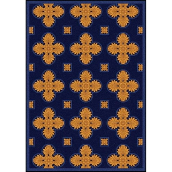 Any Day Matinee Tivoli Rectangle Theater Area Rugs  04 Navy - 7 ft. 8 in. x 10 ft. 9 in.