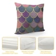 thumbnail image 4 of Qinduosi Throw Pillow Cover Pink Soft Colored Fish Squama Traditional Japanese Seamless Pattern Decorative Square Pillow Case for Home Bedroom Living Room Cushion Cover White, 4 of 5