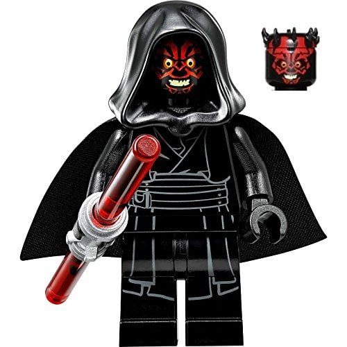 LEGO Star Wars Sith Minifigure Darth Maul Evil Smile with Horns Hood and Lightsaber 75096 Walmart