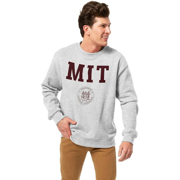 Men's-League Collegiate Wear  Heather Gray MIT Engineers Essentials 2.0 Pullover Sweatshirt