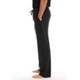 thumbnail image 2 of At The Buzzer Mens Pajama Pant – Jersey Knit Sleep Pant (Black Marled, Small), 2 of 3