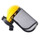 thumbnail image 1 of Máscara de malla de acero de cara completa, máscara para cortar césped montada en la cabeza, máscara protectora de seguridad para jardín, amarillo, 1 of 5
