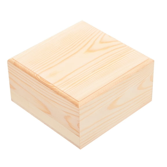 SOPOTUTU Wood Storage Container with Lid, Khaki Color, Kitchen and Home Organizer, 1 Piece