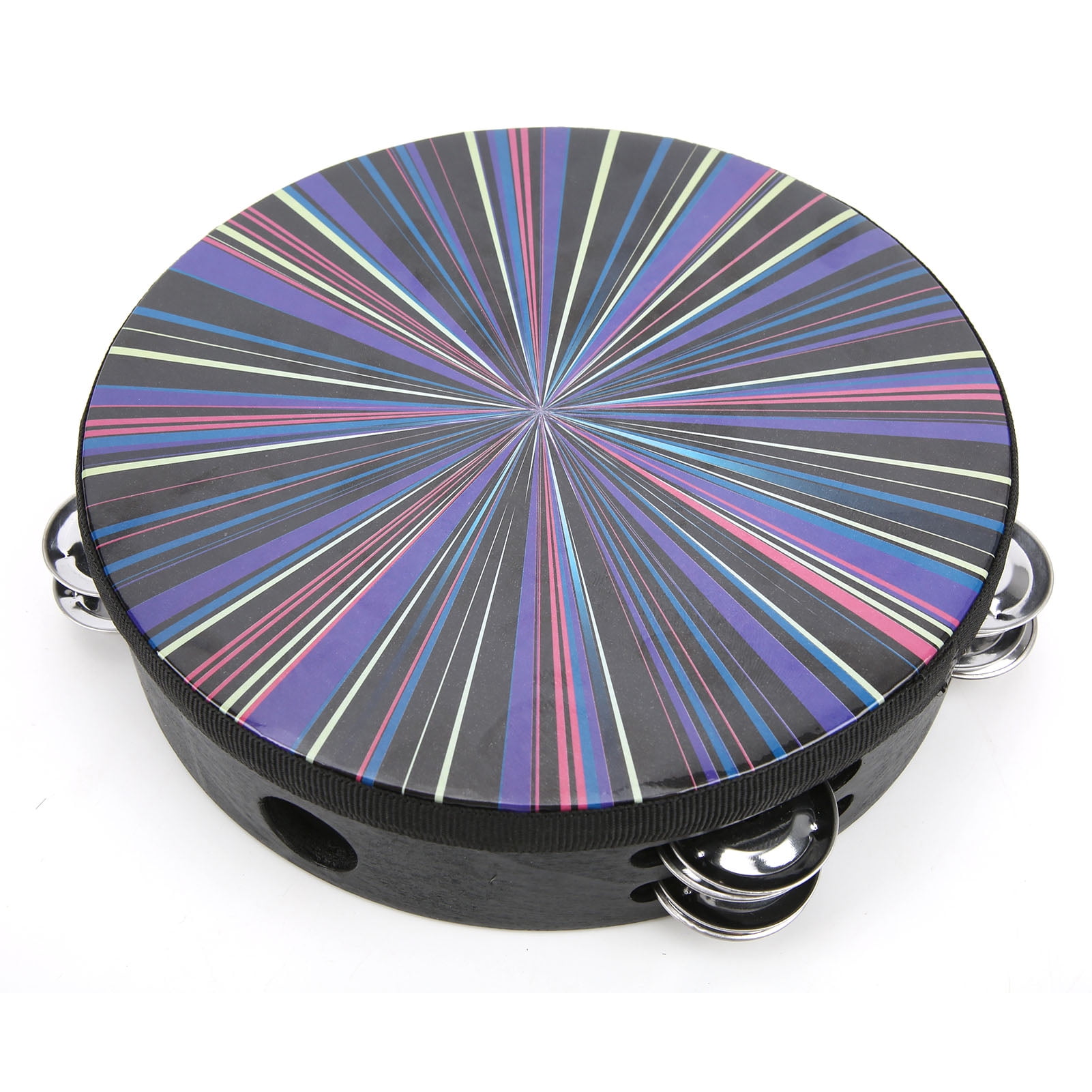 Double Row Color Hand Tambourine, Bright Colors Hand Tambourine For