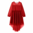 thumbnail image 3 of Tween Girls Dresses Girls Contrast Mesh Long Sleeve High Waist A Line Dress Girls Summer Dress for Girls 7-8 Years, 3 of 8