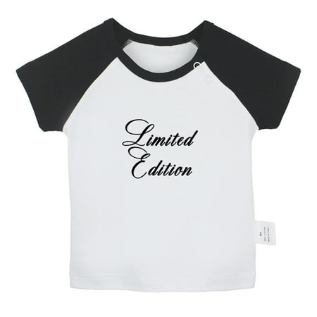 

Limited Edition Funny T shirt For Baby Newborn Babies T-shirts Infant Tops 0-24M Kids Graphic Tees Clothing (Short Black Raglan T-shirt 0-6 Months)