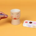 thumbnail image 4 of Hello Hobby Paintable Ceramic Face Planter, White Ceramic 3.86" x 4.92" High, 4 of 8