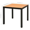 thumbnail image 4 of vidaXL 5 Piece Garden Dining Set PVC Rattan Black and Brown, 4 of 4