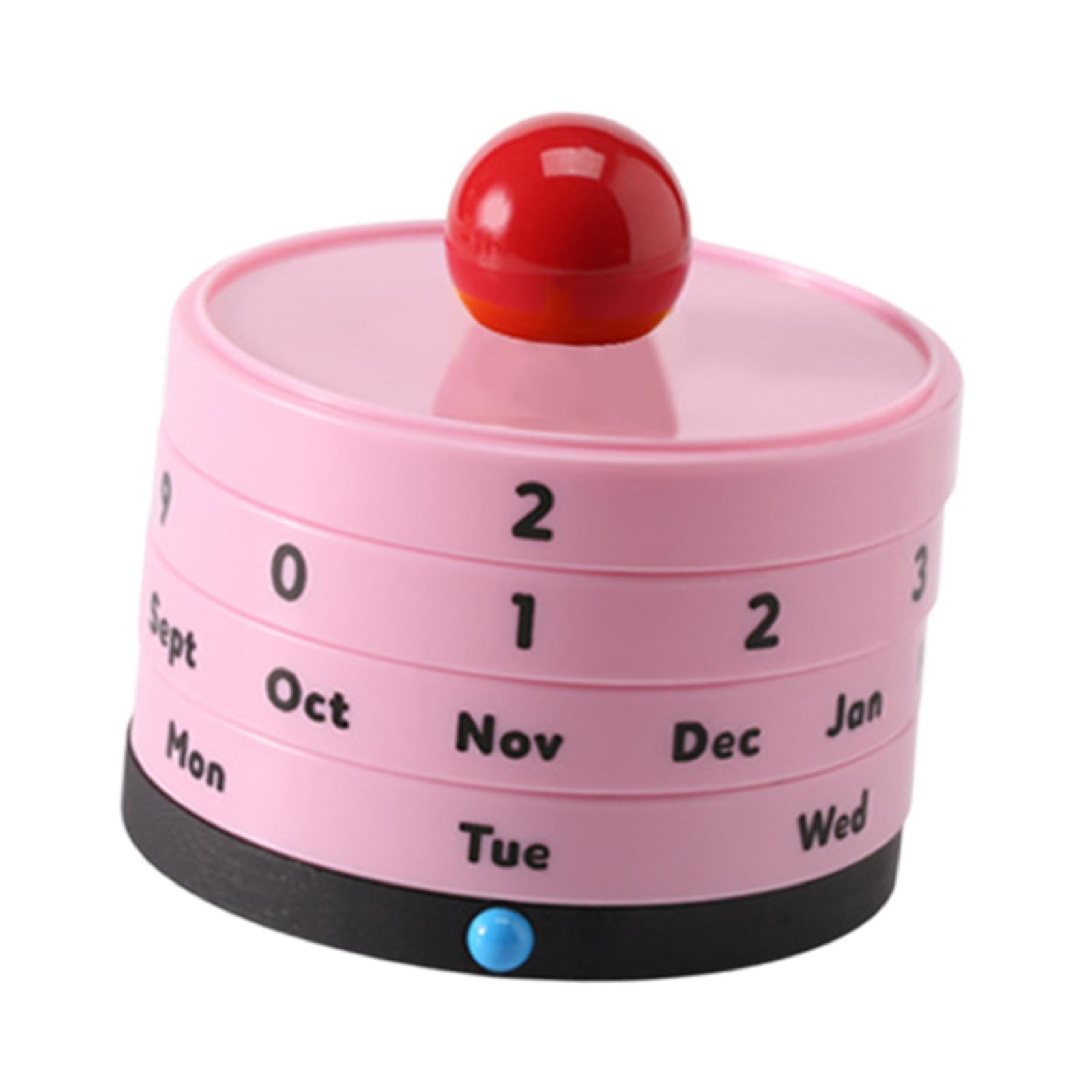 Zxpjkyu Desk Calendar Perpetual Calendar Desktop Accessory Small Cute Decoration Modern pink