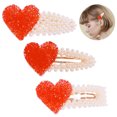thumbnail image 4 of 3 Pcs Pince à Cheveux Mode Paillettes Strass Fausse Perle Pince à Cheveux, 4 of 10