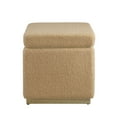 thumbnail image 3 of Linon Elta Square Storage Ottoman, Tan Sherpa, 3 of 5