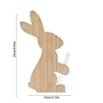 thumbnail image 2 of Wooden Tabletop Ornament, Handcrafted Rabbit Wood Sign, Potted Plant Desk Decoration, Small Animal Home Decor for Shelf, Desktop and Garden, 2 of 6