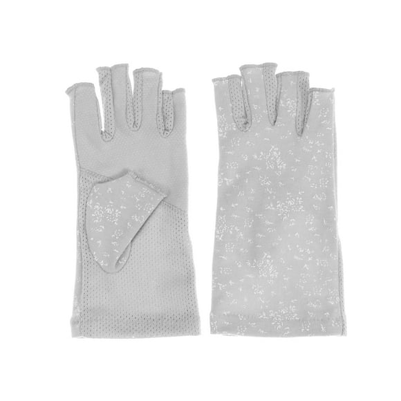 Half-Finger Gloves Skid Resistance Riding Protective Gloves for Woman Lady Female Gray