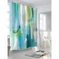 thumbnail image 3 of Shower Curtains Blue Green Graffiti Art Bath Curtain Modern Art Waterproof Bathroom Shower Curtain Set with Hooks Decoration 72 x 72 Inches, 3 of 7
