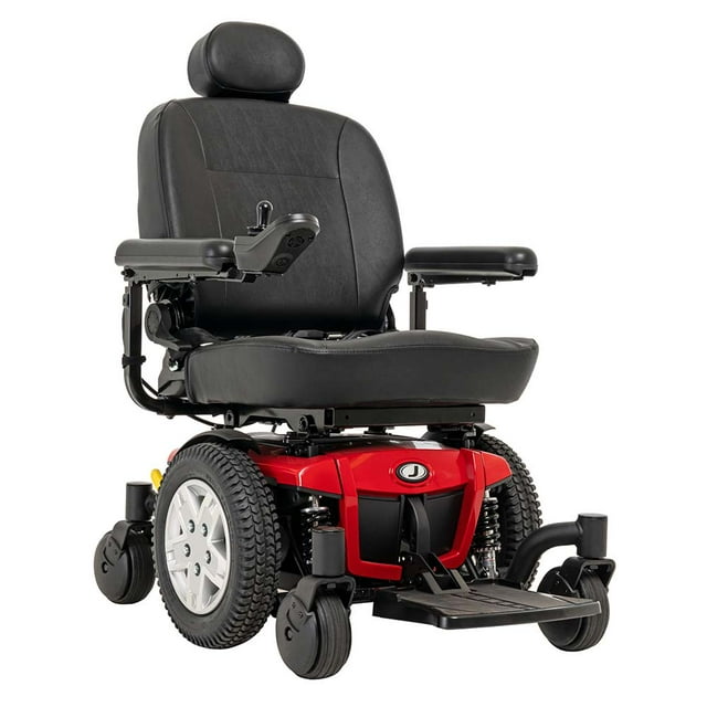 Pride Mobility Jazzy 600 ES Group 2 Power Chair, Red, 18