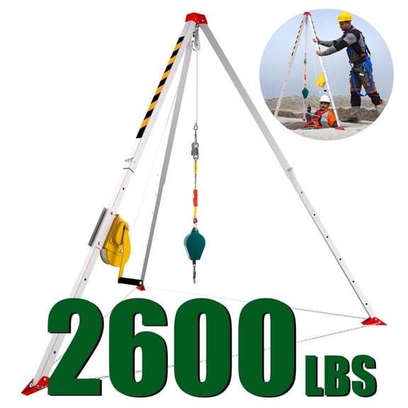 Confined Space Tripod, Confined Space Rescue Tripod, Confined Space Tripod Kit, Easy to Use, 2600lbs and Bracket Shelf for Tunnel Worker