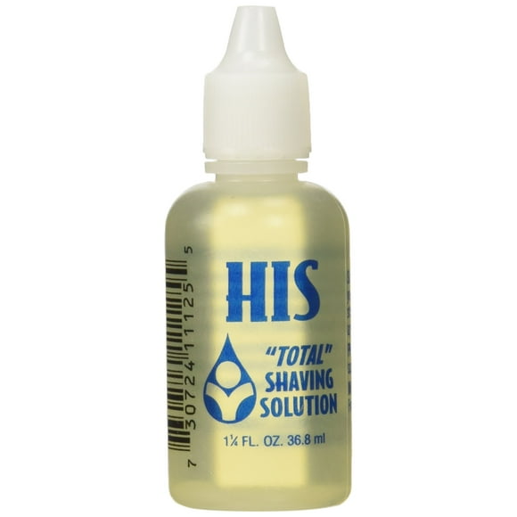 HIS Solution de Rasage Total Huile de Rasage pour Hommes - Adoucit Barbe, Jambes et Aisselles - 36.8 ml