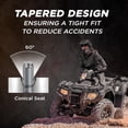 thumbnail image 3 of M10x1.25 Black Tapered Lug Nuts 16 Pack Honda Yamaha Kawasaki Suzuki Polaris, 3 of 8