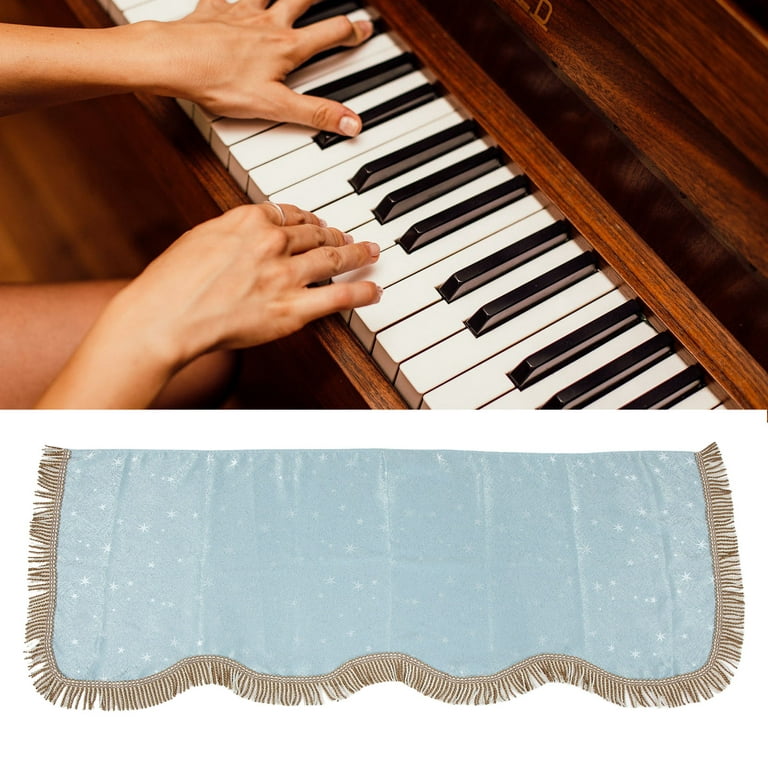 Piano Top Cover, Golden Cloth Elasticity UV Protection For 88 Key