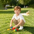 thumbnail image 4 of Qingpeng Kids Summer Solid Color Short Sleeve Crew Neck Top And Elastic Waist Long Pants Casual Sports Matching Outfit Set for Kids, 4 of 6