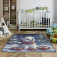 thumbnail image 3 of WOBOGO A Cute White Polar Bear Baby Playmats Extra Large Waterproof Rollable Activity Pads for Toddlers 50×50inch, 3 of 7