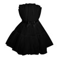 thumbnail image 4 of Vestido de tul para mujer, vestido corto sin mangas, vestido de fiesta de princesa de malla sólida sin mangas, 4 of 4