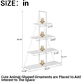 thumbnail image 3 of 4 niveles ladder a-shaped de esquina estante - free standing, steel frame, almacenamiento rack organizer para oficina en casa, sala de estar, o kitchen (blanca), 3 of 8