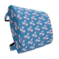 thumbnail image 1 of Floral Lumbar Pillow, Continuous Pattern of Abstract Design Water Lily Flowers, Soft Back Cushion for Office Chairs with Adjustable Straps, 14" x 13", Violet Blue Sea Blue, by Ambesonne, 1 of 7