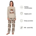 thumbnail image 2 of Merry Christmas Cowboy Santa Matching Xmas Pajamas, Long Sleeve Top And Wide-leg Bottoms, Extended Sizes, 2 of 7