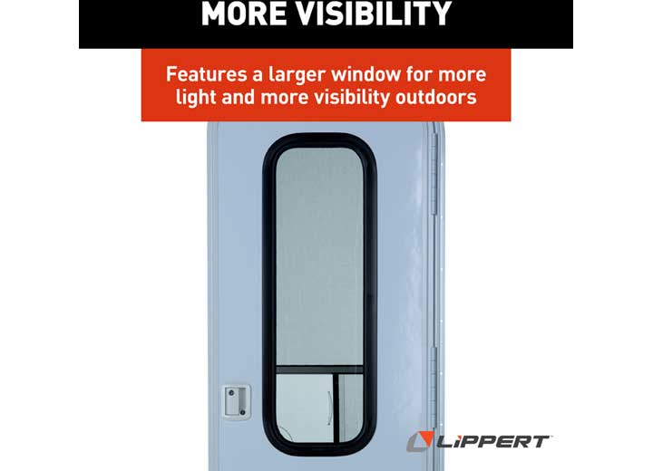 Lippert Components V000431028 - 26"W x 72"H White Oblong Entry Door