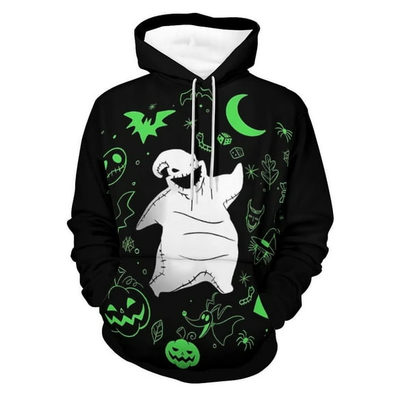 Oogie Boogie Hoodies for Men Women 3D Print Pullover Novelty Hooded Sweatshirt Hoodies with Big Pockets S