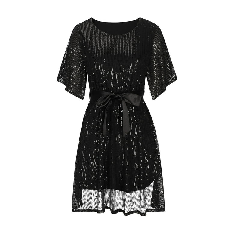 black and gold sequin dress short Gold Sequin Dress - Black Mini Dress - Sequin Bodycon Dress