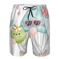 thumbnail image 3 of Rocae Summer Gnome,Cute Gnome for Men's Beach Shorts Casual Elastic Waist Drawstring Summer Beach Shorts,S-3XL-Small, 3 of 6