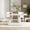 White, variant on Modern Faux Marble Dining Table, 63" Rectangular 4-6 Seater Wood Table with Sturdy Base, Kitchen Living Room Dinner Table