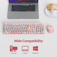 thumbnail image 3 of Combo de teclado y ratón GTSP Typewriter Pink Wireless, 3 of 6