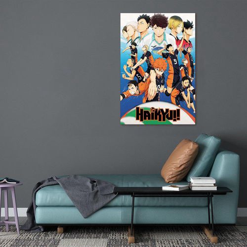 Taicanon Anime Haikyuu Poster Home Decoration Cafe Bar Studio Cartoon Colorful Silk Gifts Hanging Picture - image 3 of 4