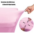 thumbnail image 3 of GFDYREE Spandex Tablecloth 4FT Stretch Table Cover Fitted Rectangular Tables, Universal Stretch Patio Table Cloth for Wedding, Banquet, Party and Event（Pink, 4FT, 3 of 7